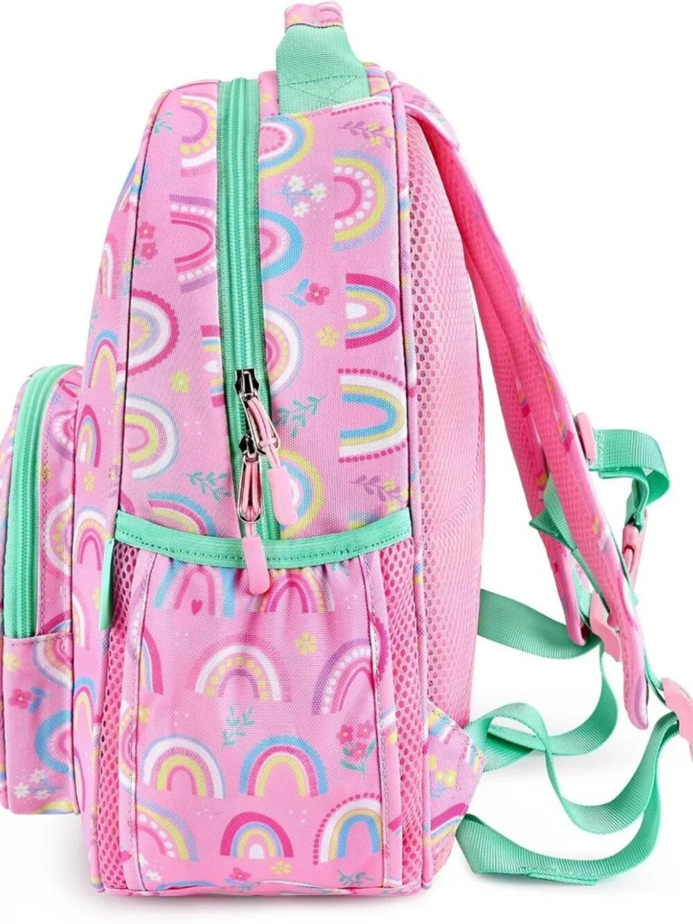 Lightweight Rainbow Pink Girls Backpack 5-8 | Cute Bookbag for Elementary School
